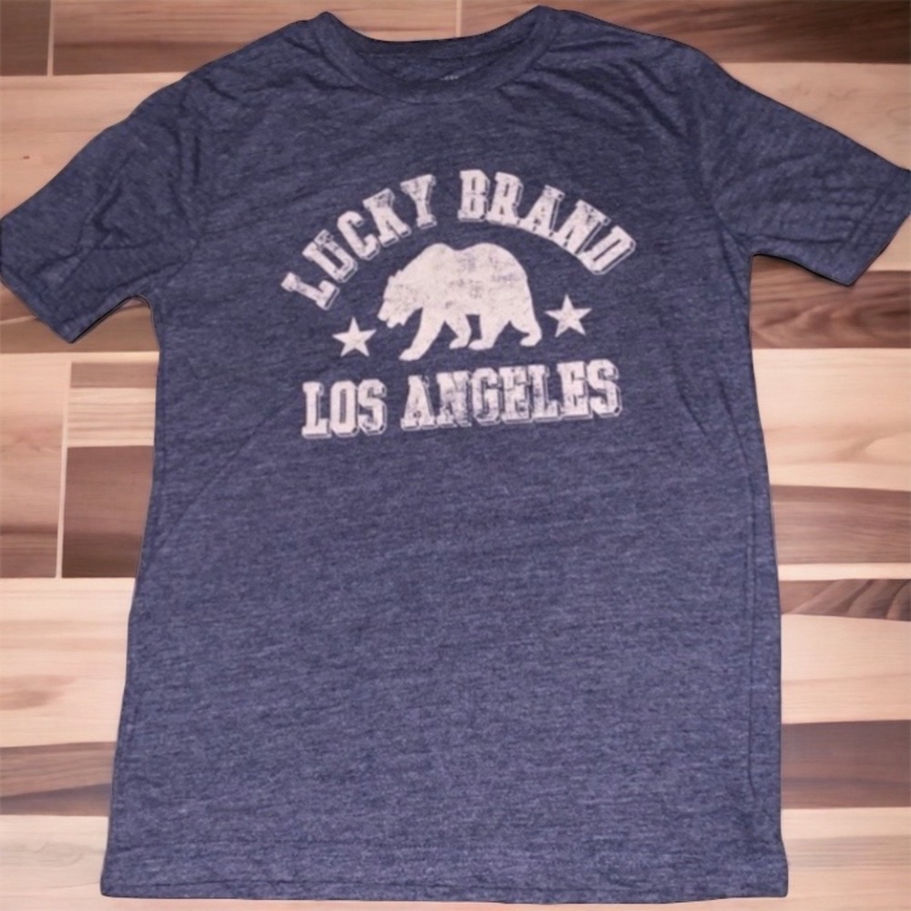 Boys Lucky Brand Los Angeles California Bear Graphic Tee Size Small 7/8